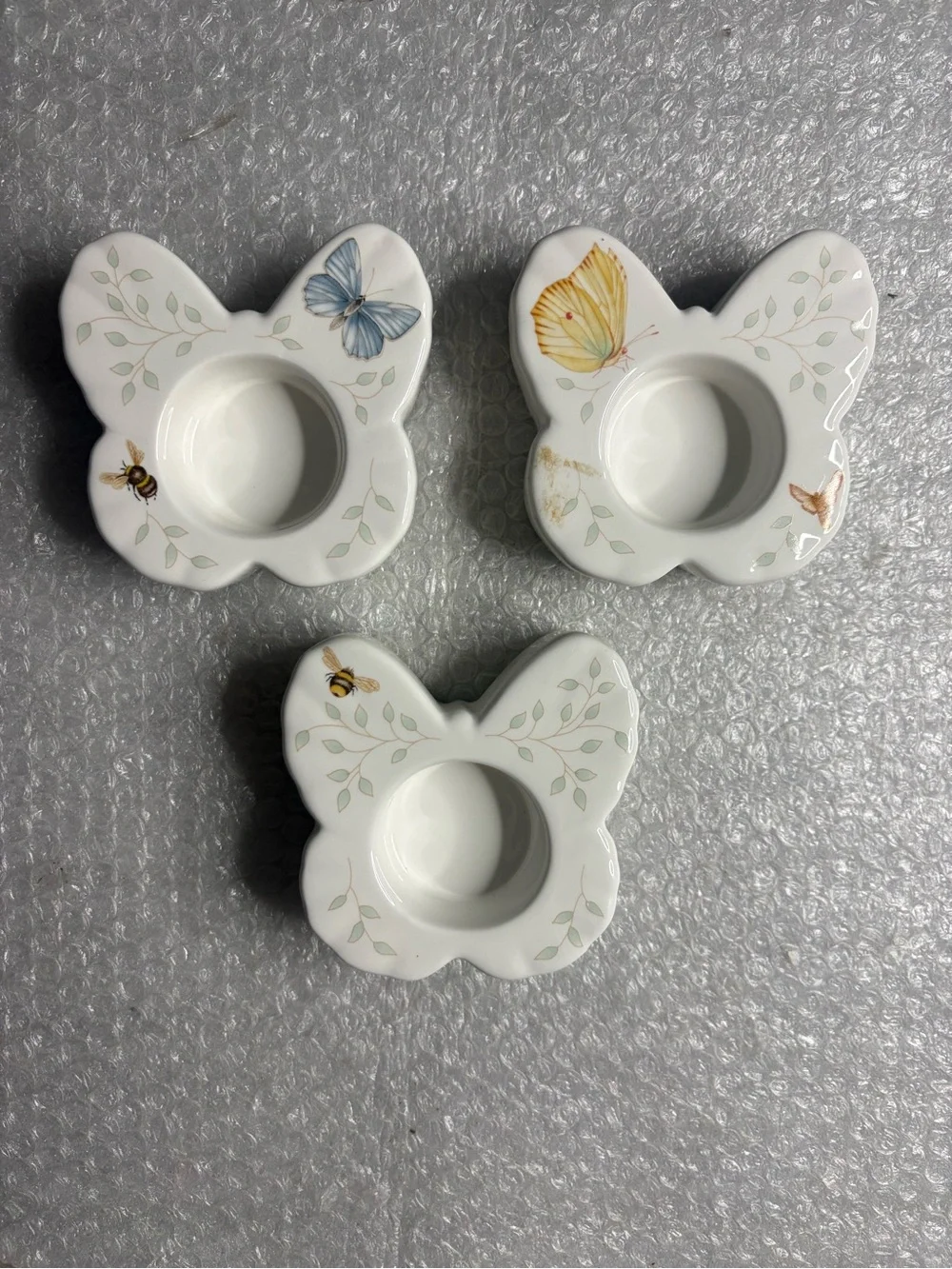 Lenox Butterfly Meadow figural butterfly votive and tealight candle holders